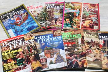 catalog photo of 80s 90s vintage Christmas magazines lot BH&G baking, holiday recipes, tons of ads! 
